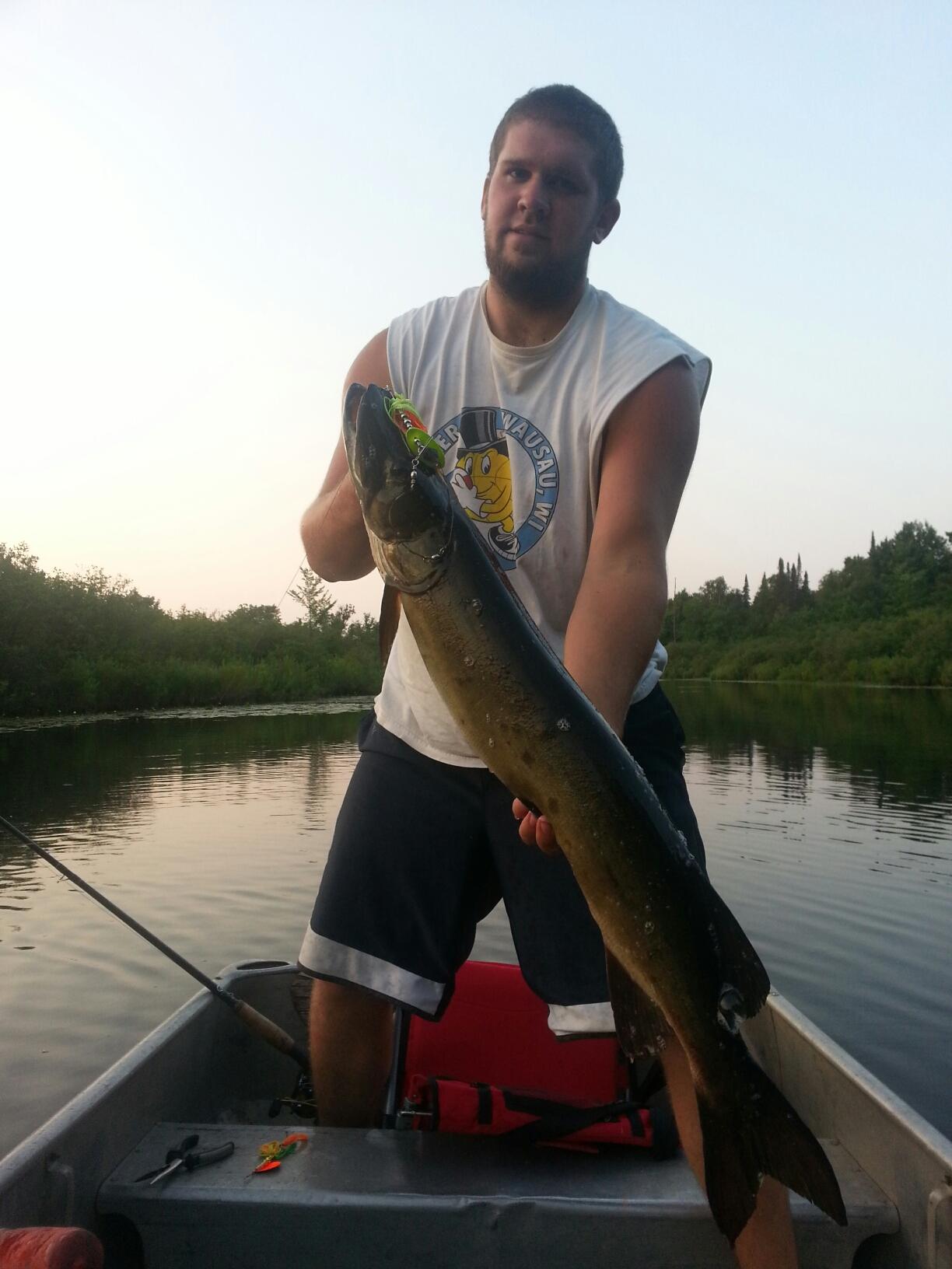 Jason B with another 38 inch + caught on Figure 8 Lures