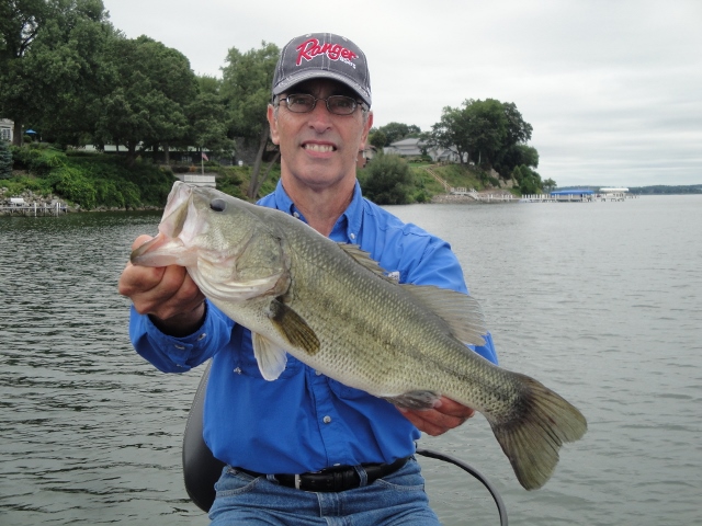 Steve S with a nice bass caught on the mini Boss.