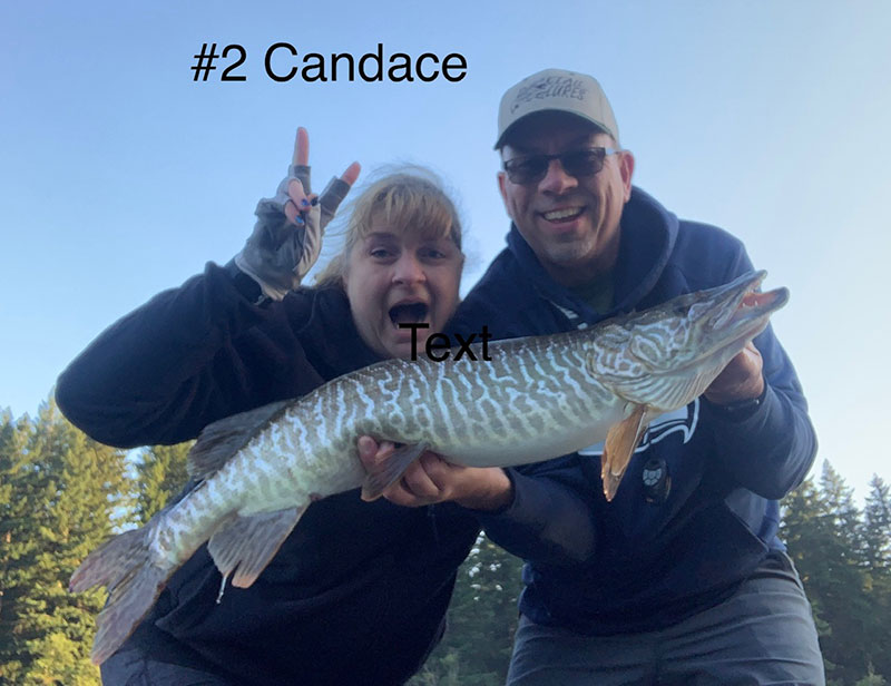 Washington Tiger Muskies caught 20 minutes apart by Candace on the Prowler