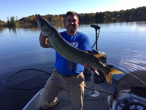 Mike A. 50” Musky caught on a Prowler the 2nd day of Musky Season in Ontario Canada.